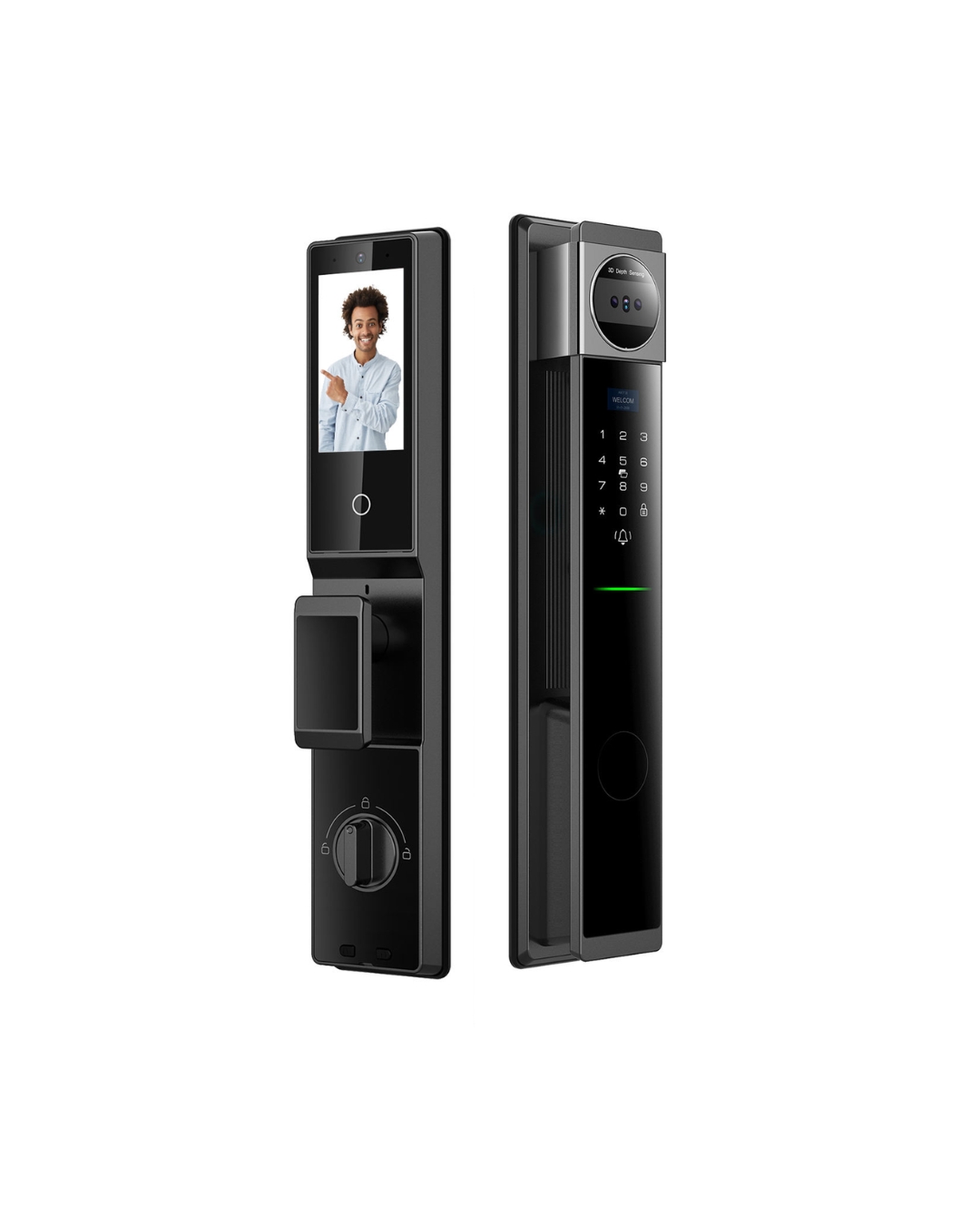 SL-19 smart lock, front and back panels